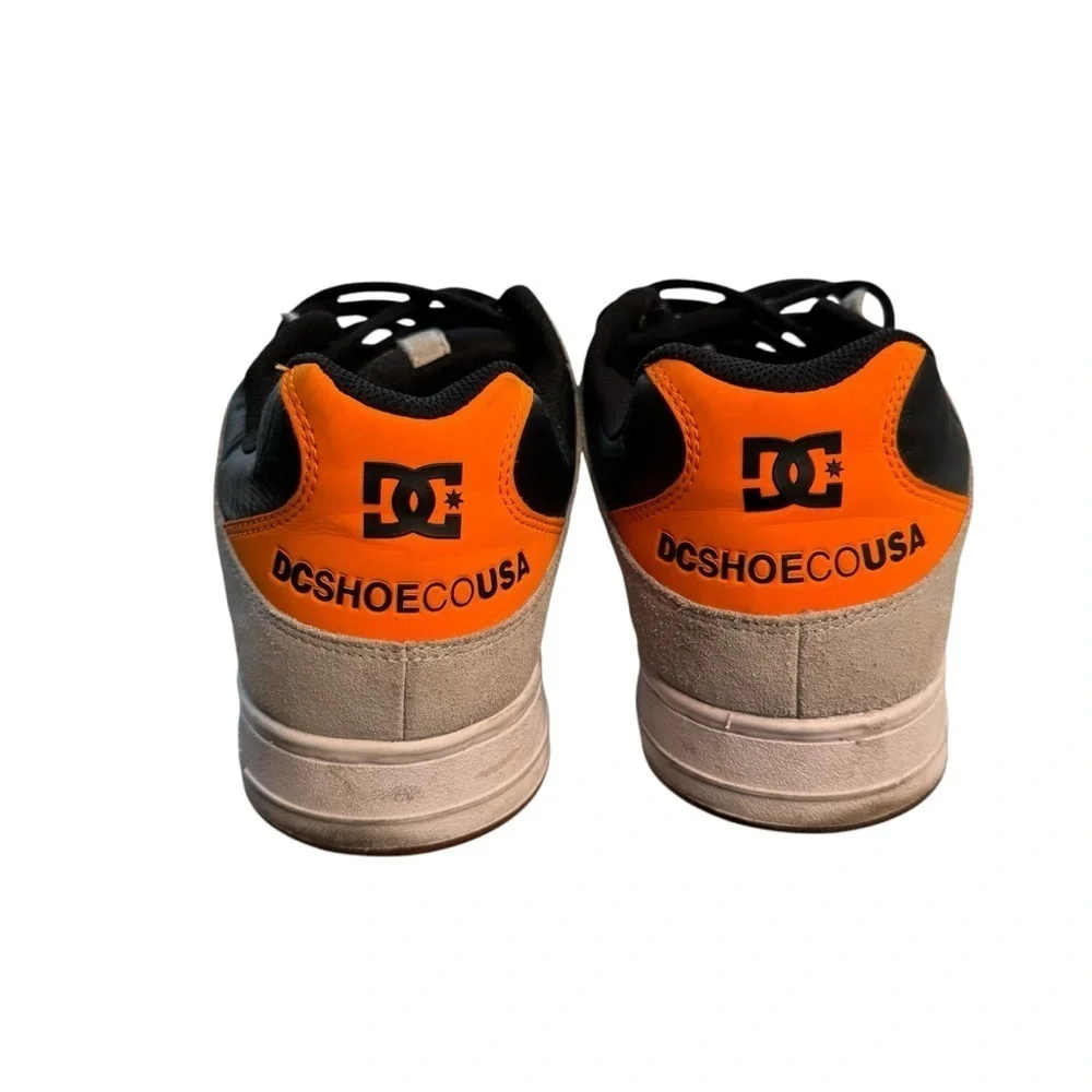 US 14 DC Shoes Men's Black Orange Gray Skate Retro Style Manteca 4 Low